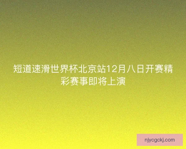 短道速滑世界杯北京站12月八日开赛精彩赛事即将上演